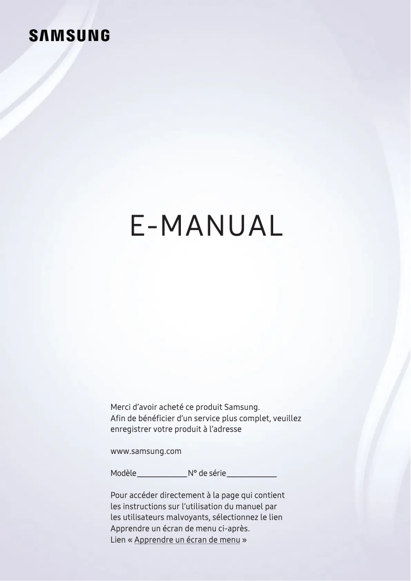 Page 1 of the manual User Manual Samsung UE50NU7409U