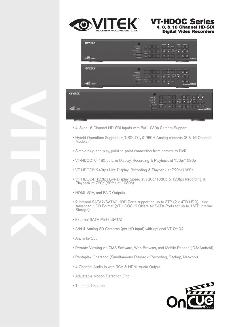 First page image of the manual for VT-HDOC4