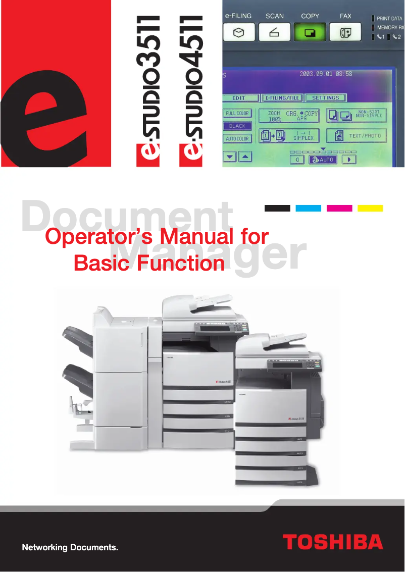 Image de la première page du manuel de l'appareil E-STUDIO 4511