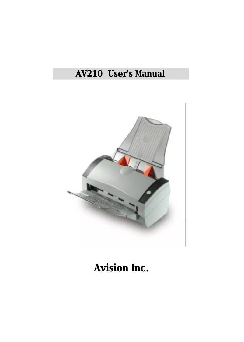 First page image of the manual for AV-210