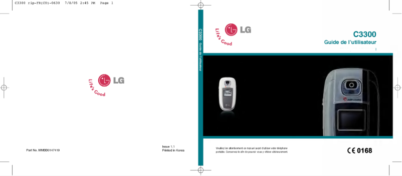 Page 1 of the manual User Manual LG C3300
