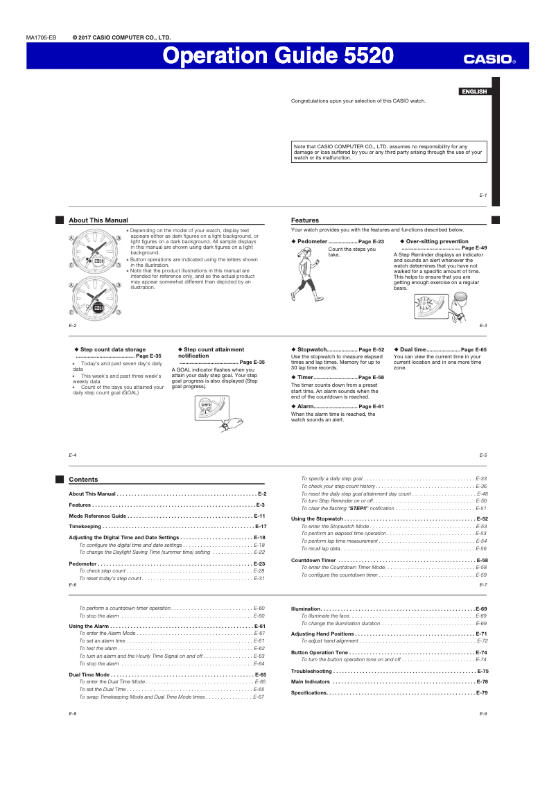 Page 1 of the manual User Manual Casio Baby-G BGS-100SC-7AER