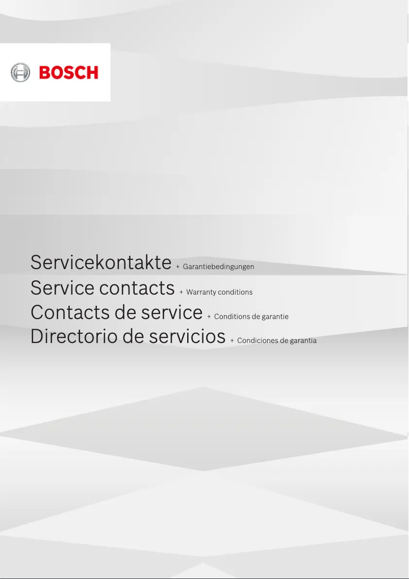 Page 1 of the manual User Manual Bosch BGLS2BU2