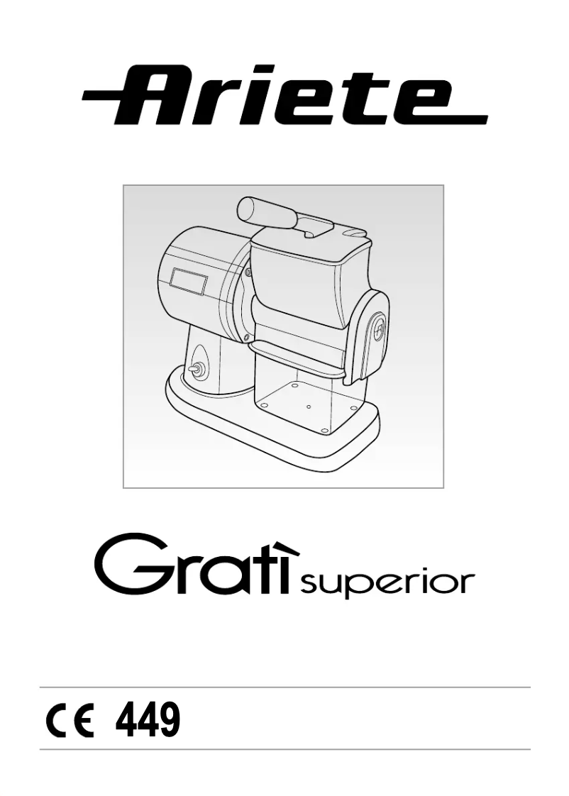 Image de la première page du manuel de l'appareil Gratì Superior 0449