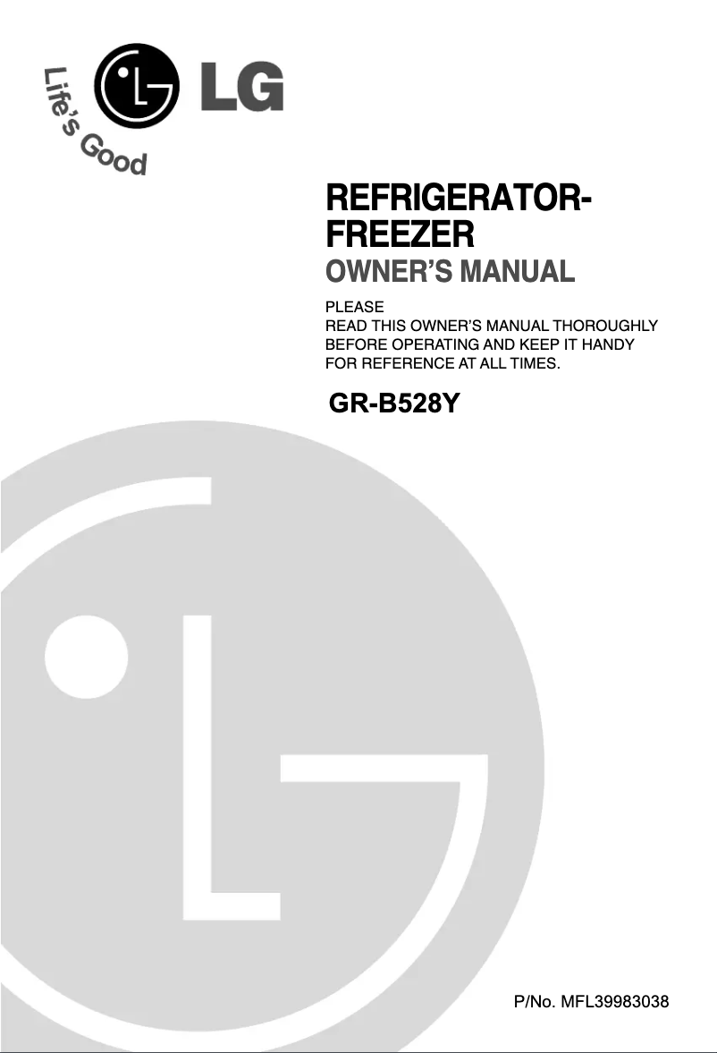 First page image of the manual for GR-B528YVC