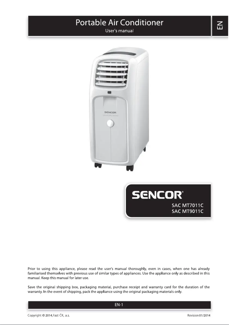 Image de la première page du manuel de l'appareil SAC MT7011C