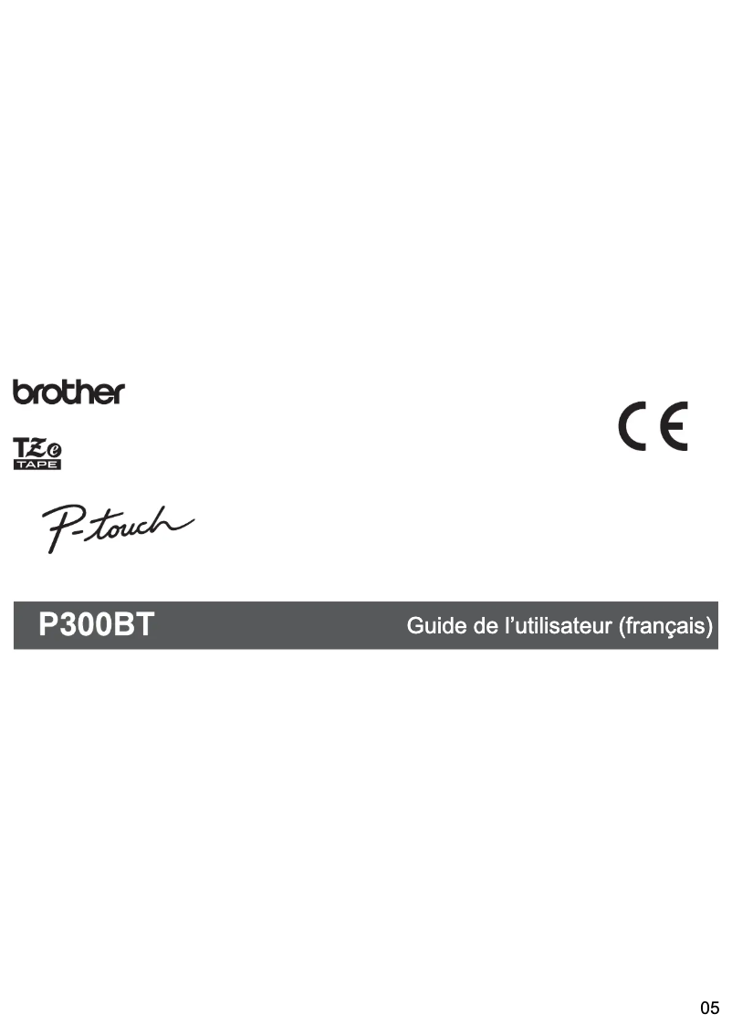 Page 1 of the manual User Manual Brother P-Touch PT-P300BT