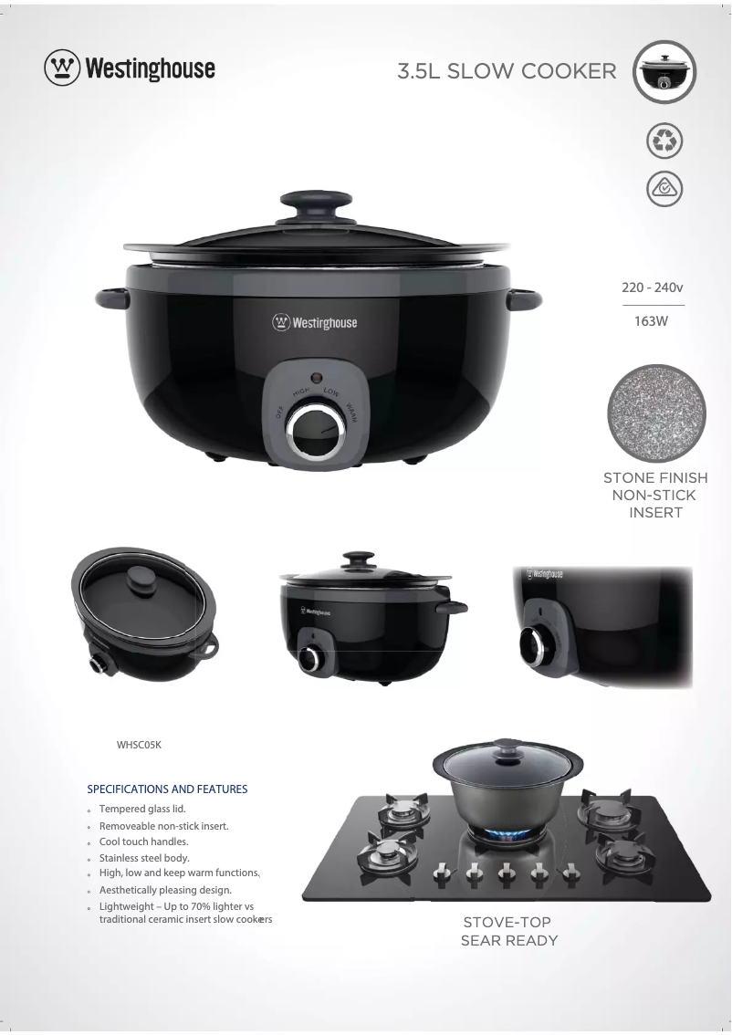 First page image of the manual for WHSC05K