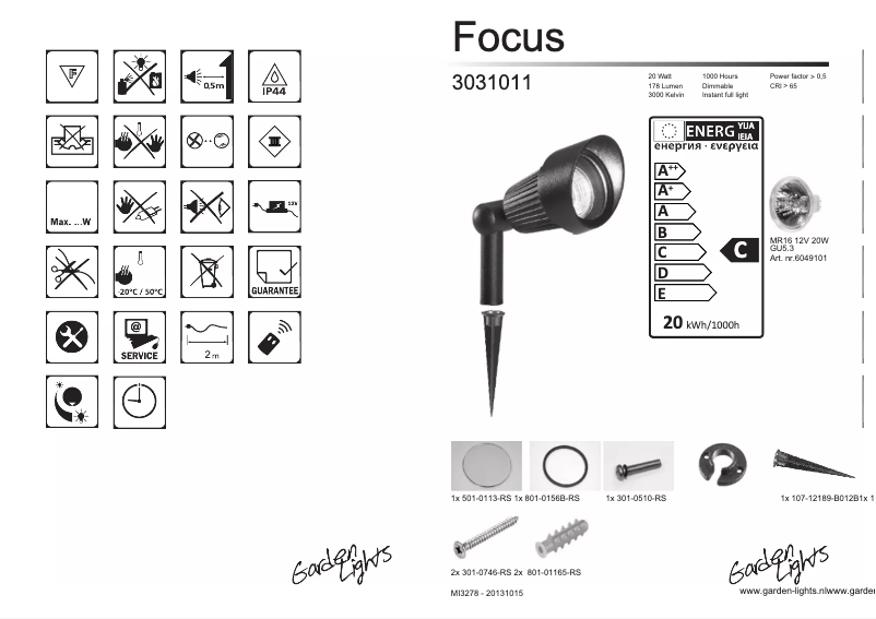 First page image of the manual for Focus