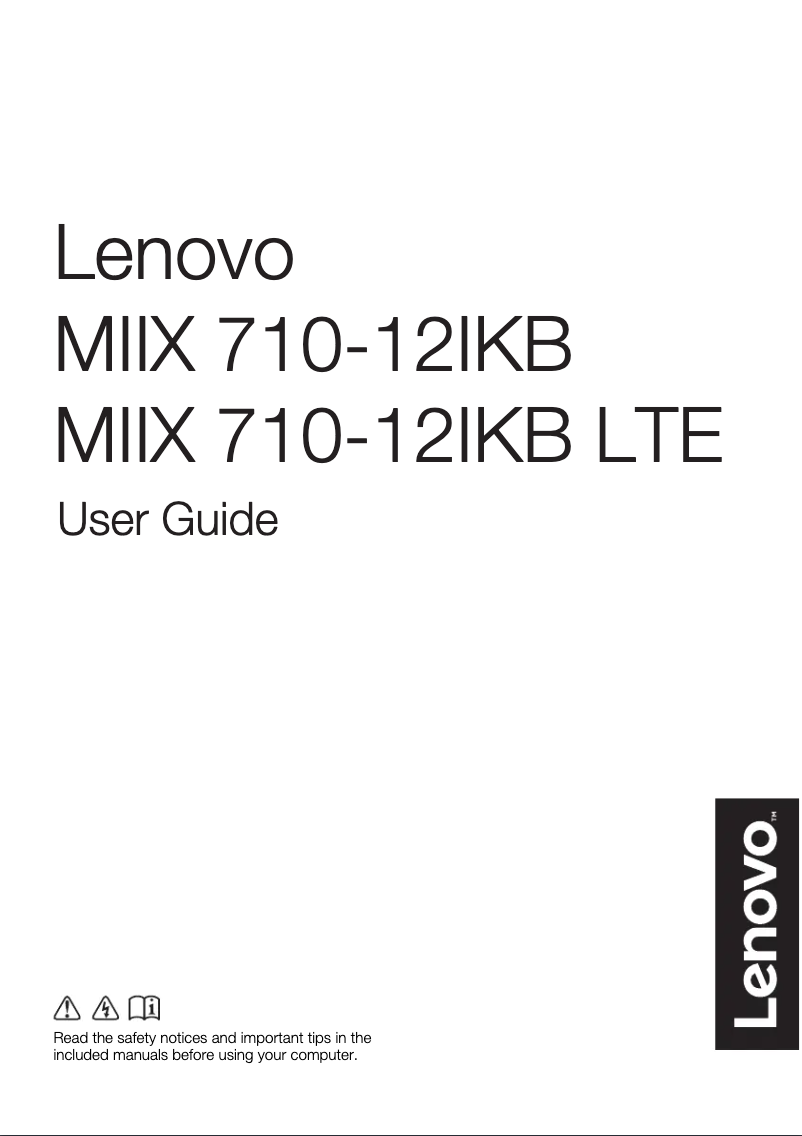 First page image of the manual for Miix 710-12IKB