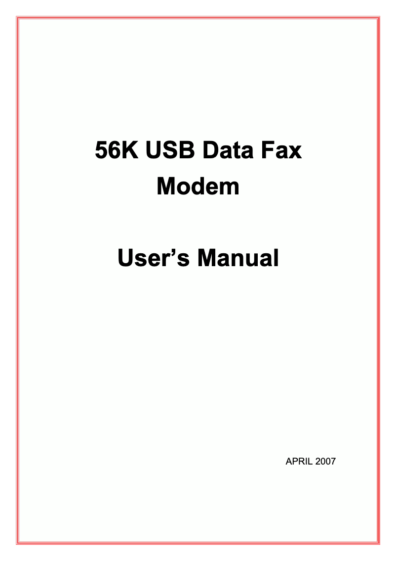 First page image of the manual for ENF656-USB-MOTO