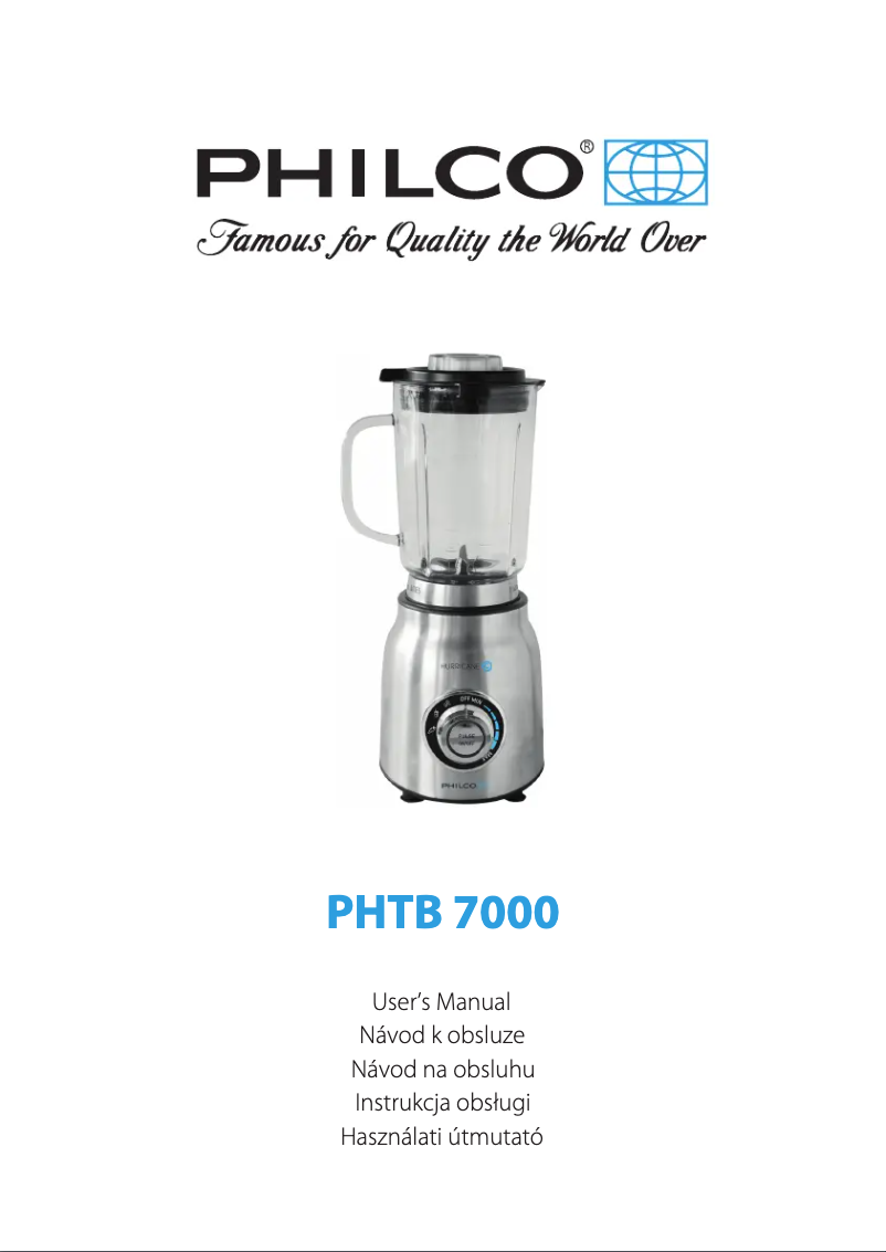 First page image of the manual for PHTB 7000