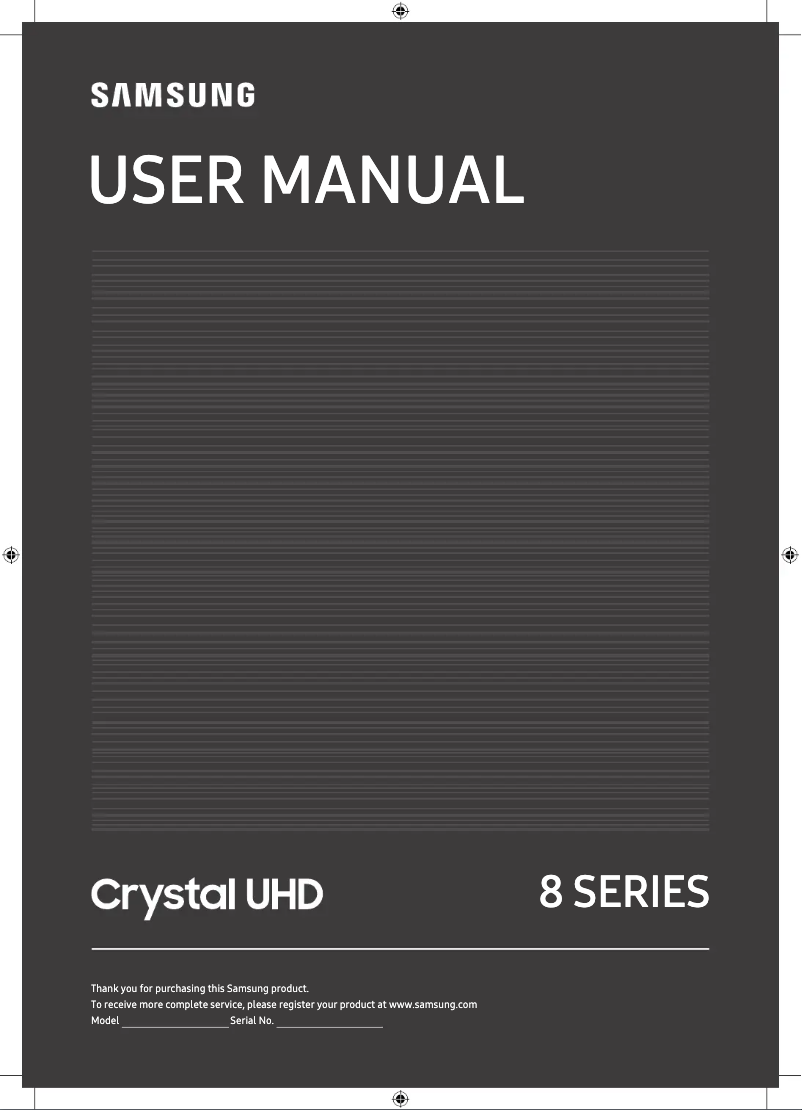 Page 1 of the manual User Manual Samsung GU65TU8509UXZG