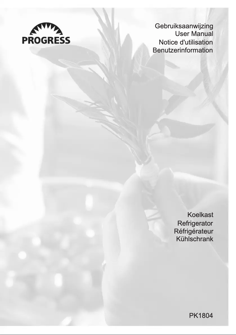 Page 1 of the manual User Manual Progress PK1804