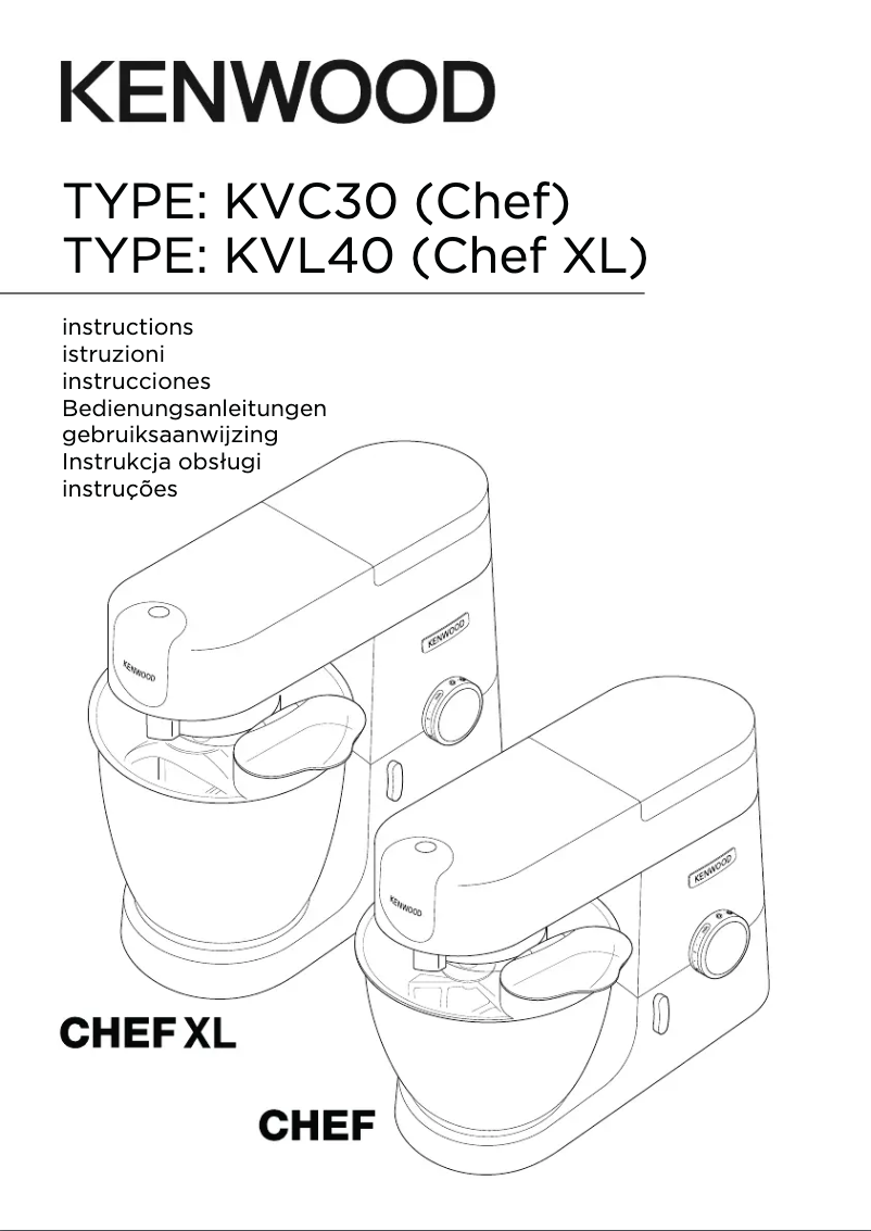 Page 1 of the manual User Manual Kenwood Chef XL KVL41