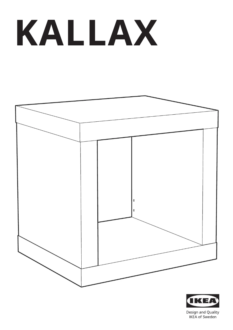 First page image of the manual for KALLAX 604.779.33