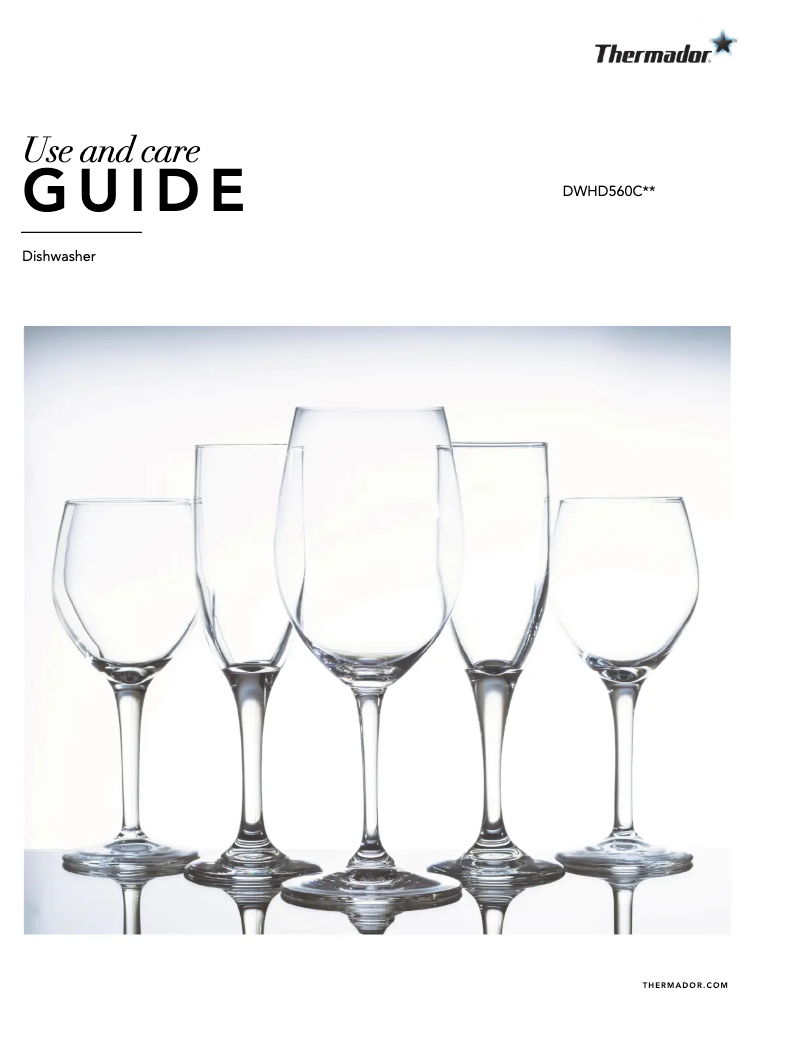 Page 1 of the manual User Manual Thermador DWHD560CFM