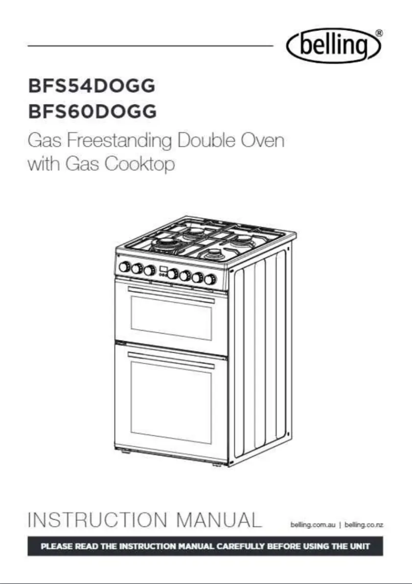 Page 1 of the manual User Manual Belling BFS60DOGG