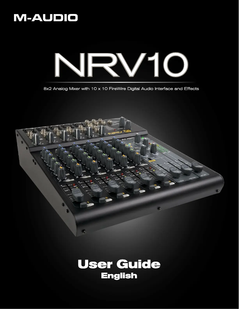 First page image of the manual for NRV10