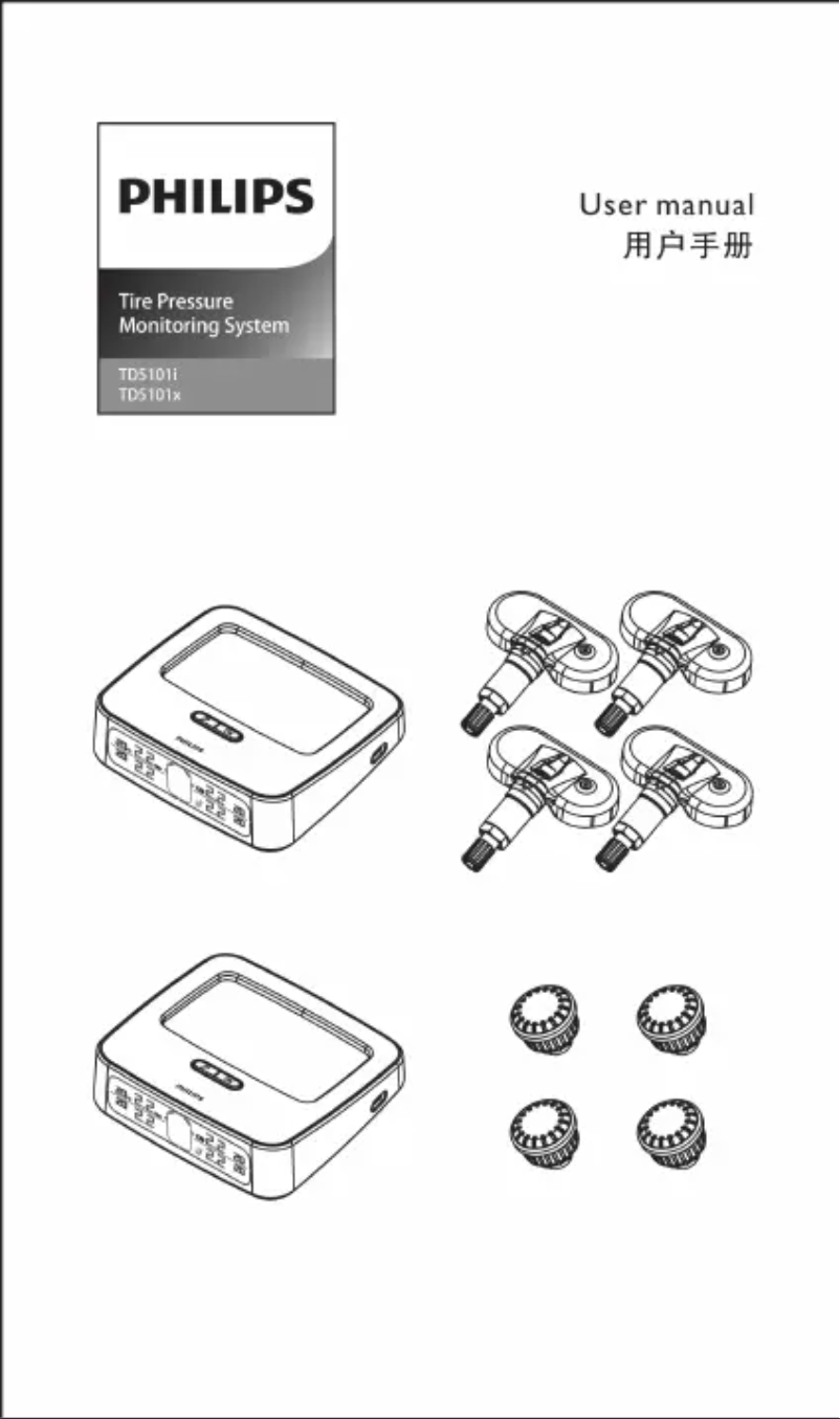Page 1 of the manual User Manual Philips TD5101X
