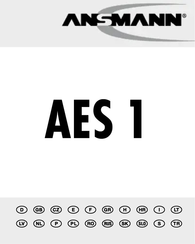 First page image of the manual for AES 1