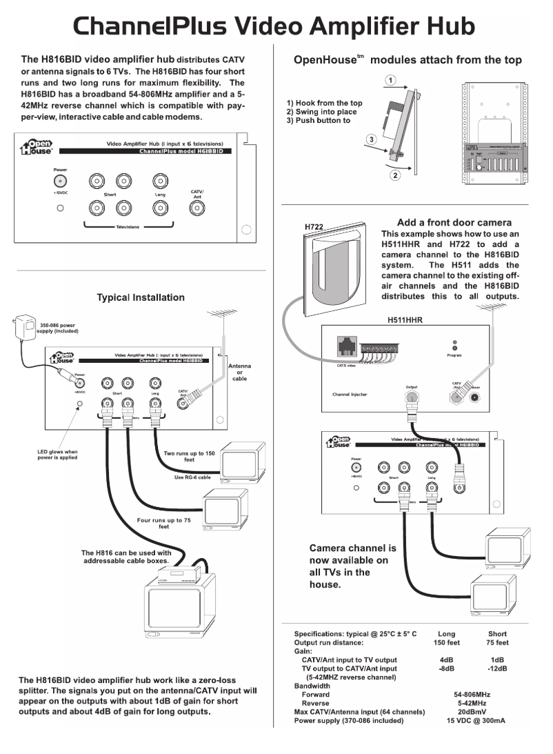 Page 1 of the manual User Manual Nortek H816BID