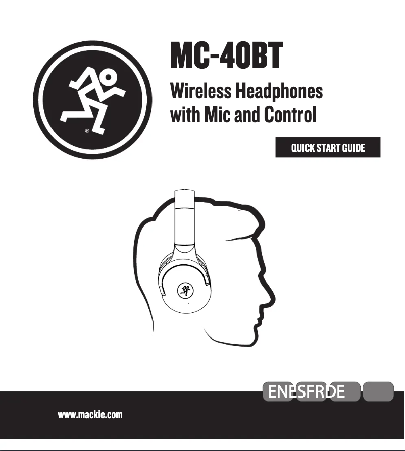 Page 1 of the manual Quick Start Guide Mackie MC-40BT
