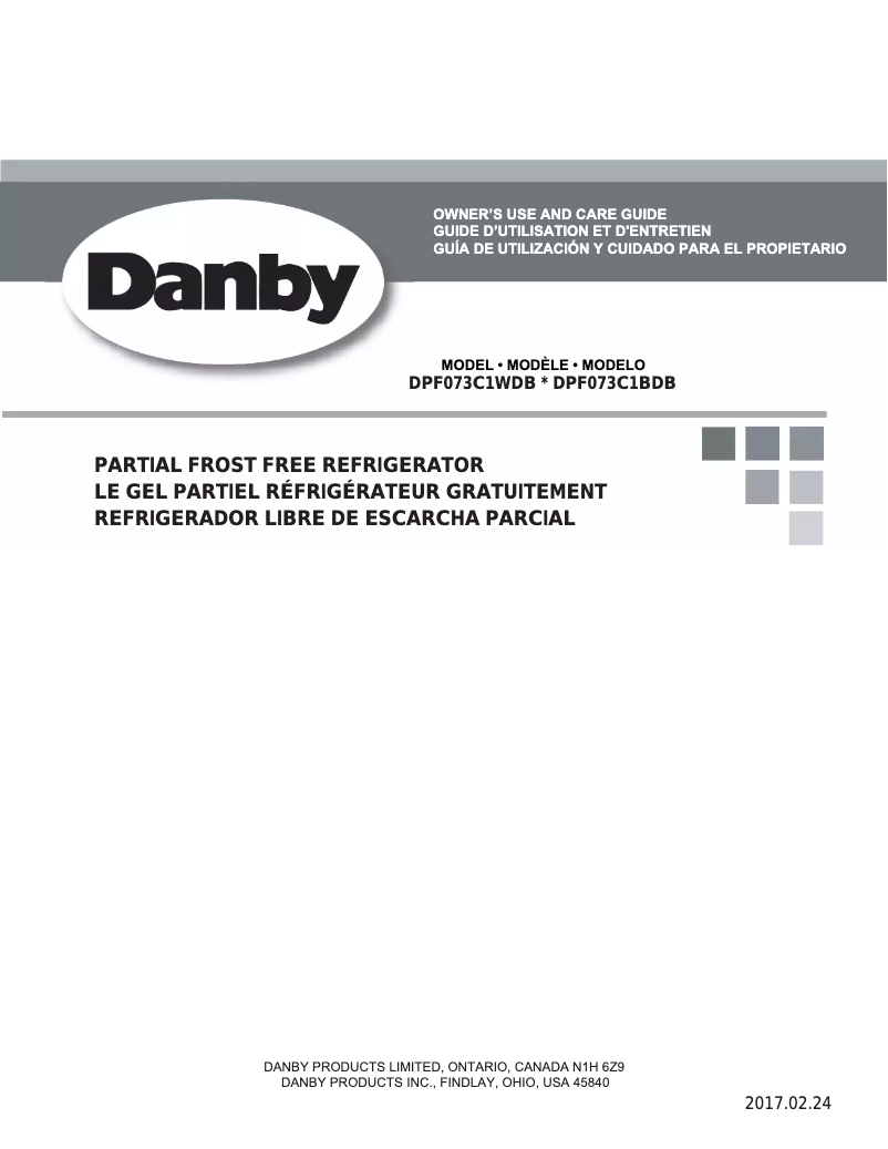 Page 1 of the manual User Manual Danby DPF073C1BDB