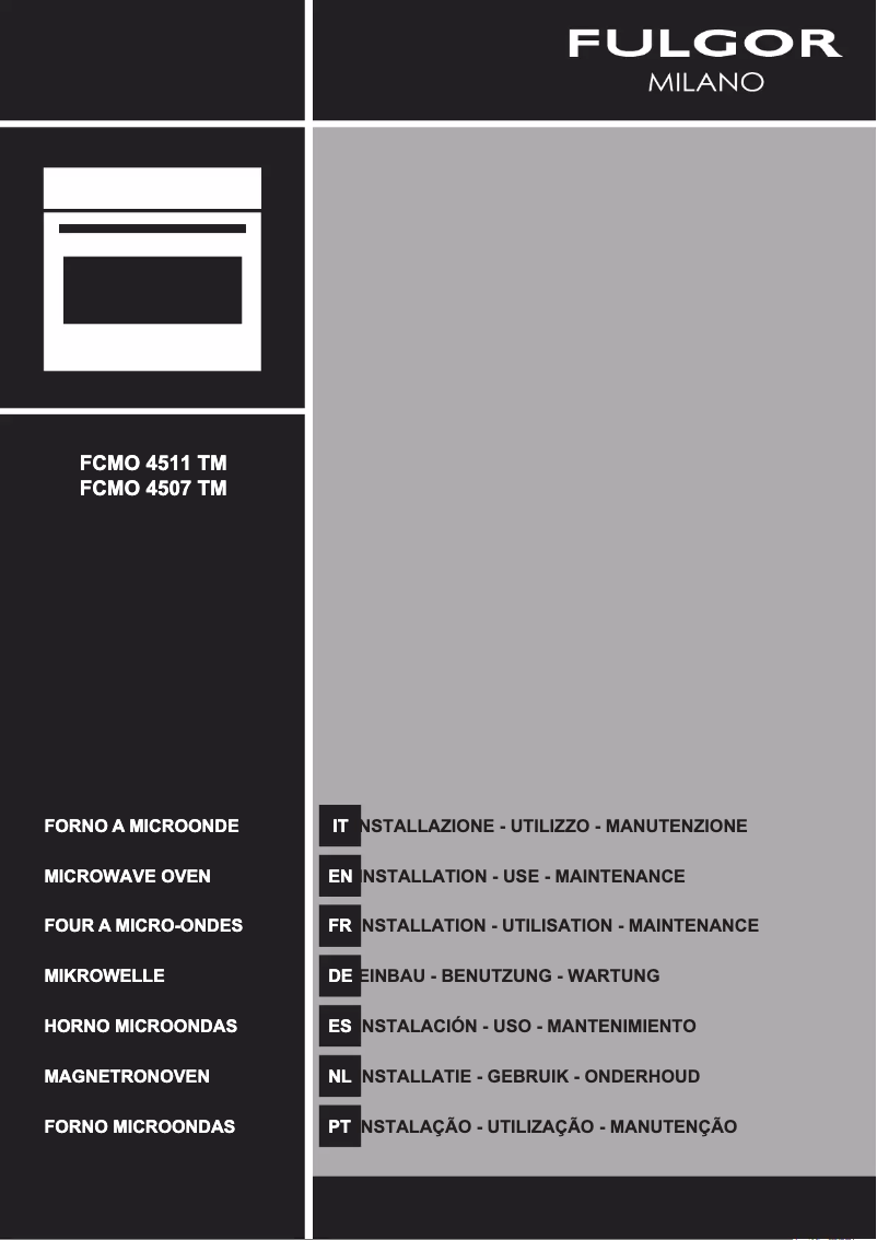 Page 1 of the manual User Manual Fulgor Milano FCMO 4511 TM