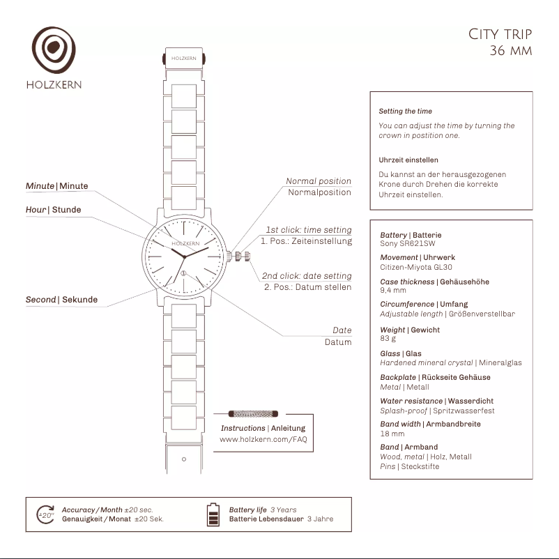 First page image of the manual for Camden