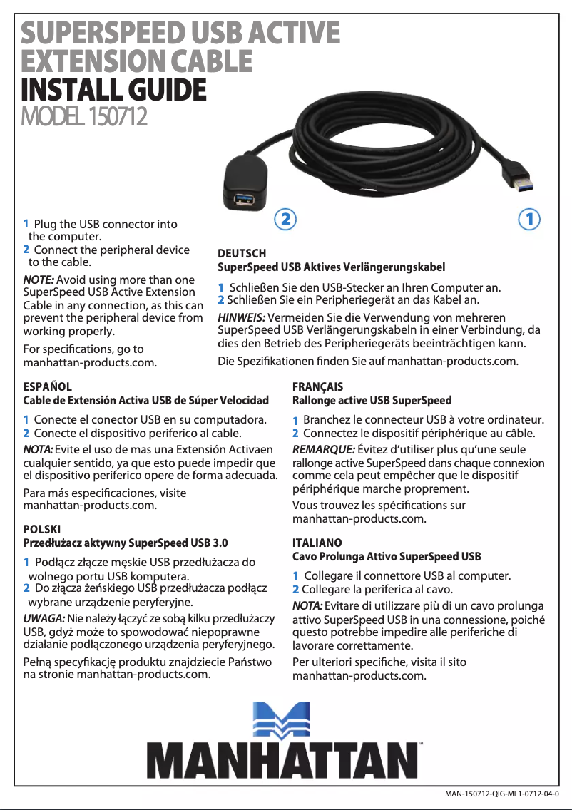 First page image of the manual for 150712