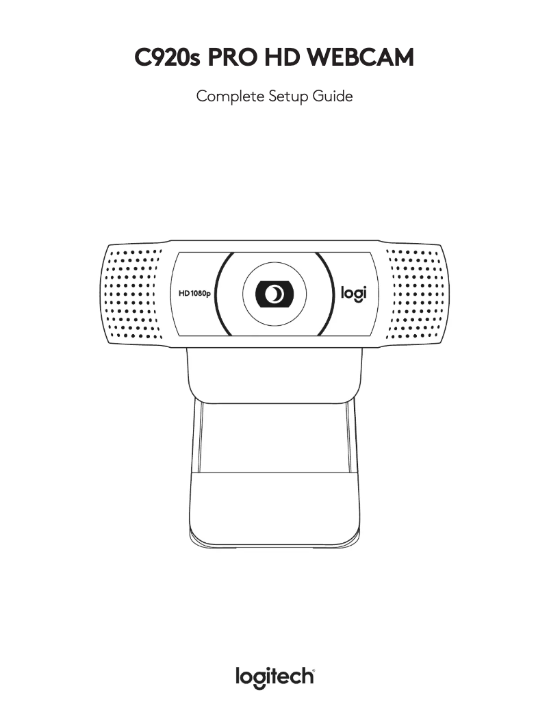 Page 1 de la notice Manuel utilisateur Logitech C920s