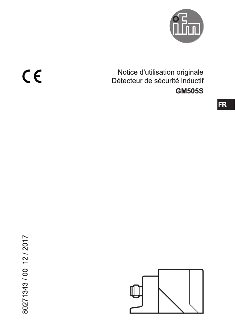 Page 1 of the manual User Manual IFM GM505S