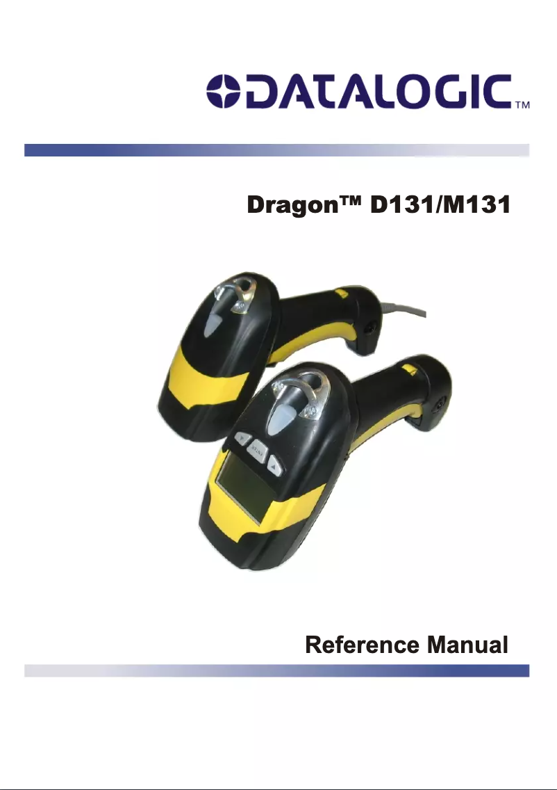 Page 1 of the manual User Manual Datalogic Dragon D131