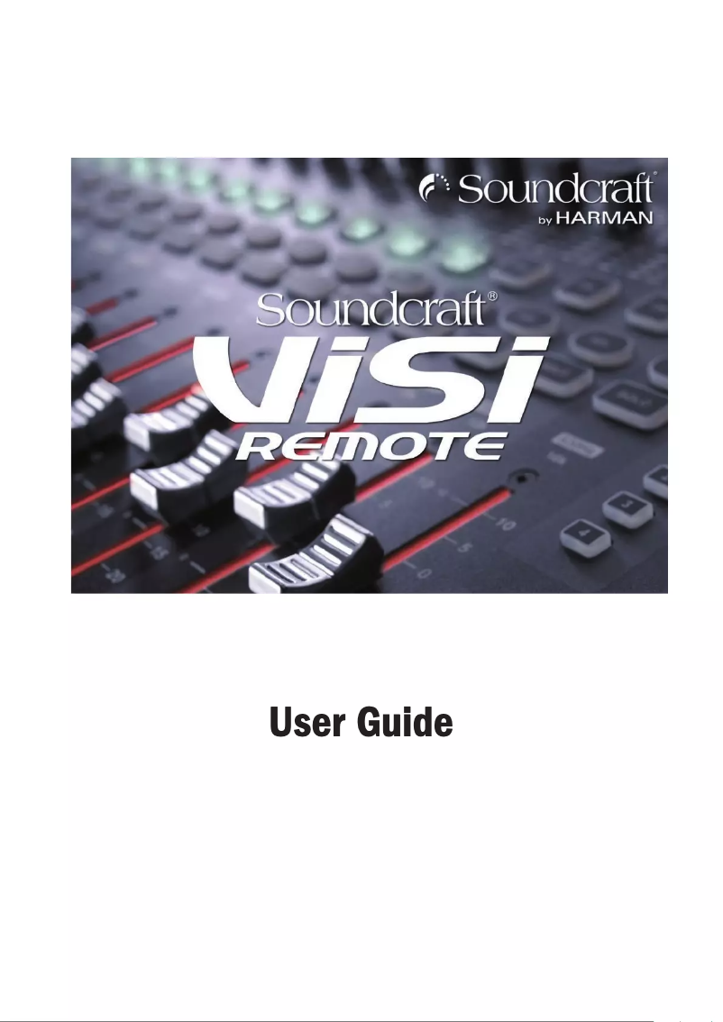 First page image of the manual for ViSi Remote