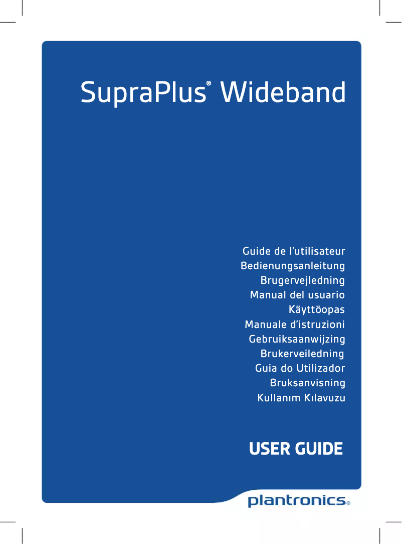 First page image of the manual for SupraPlus HW351N