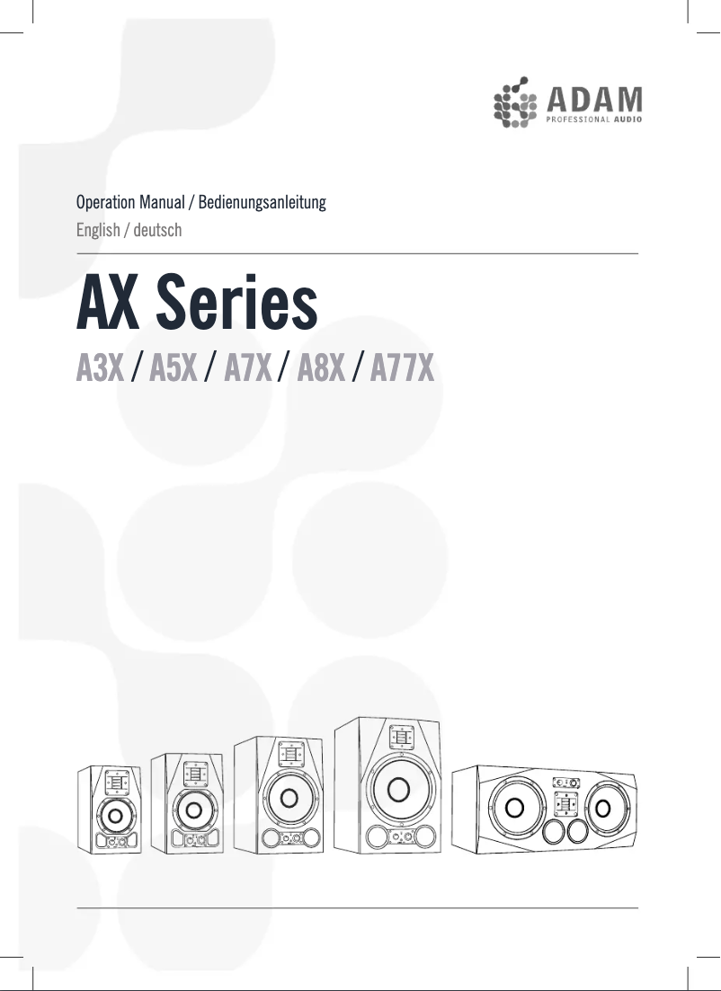 Page 1 of the manual User Manual Adam A77X