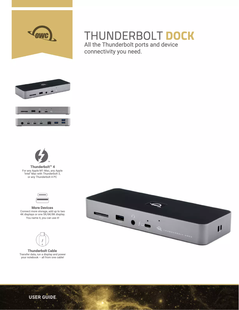 First page image of the manual for Thunderbolt Dock