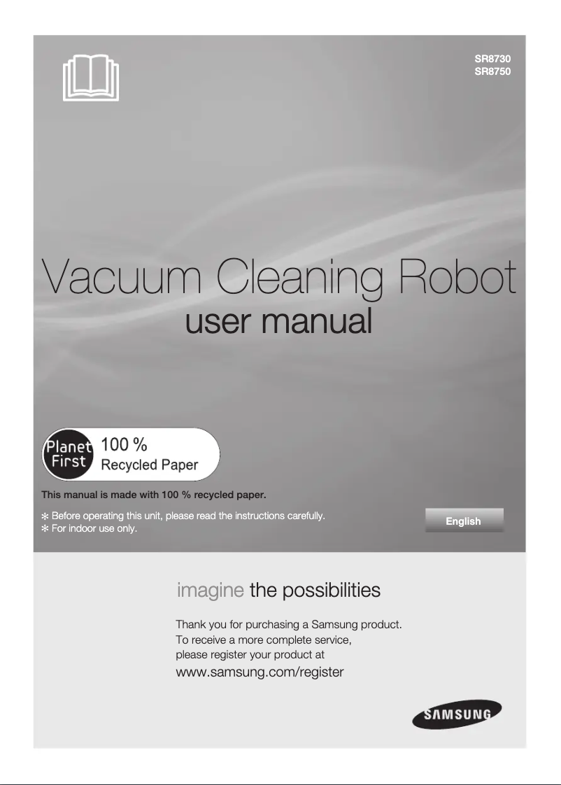 First page image of the manual for SR8759