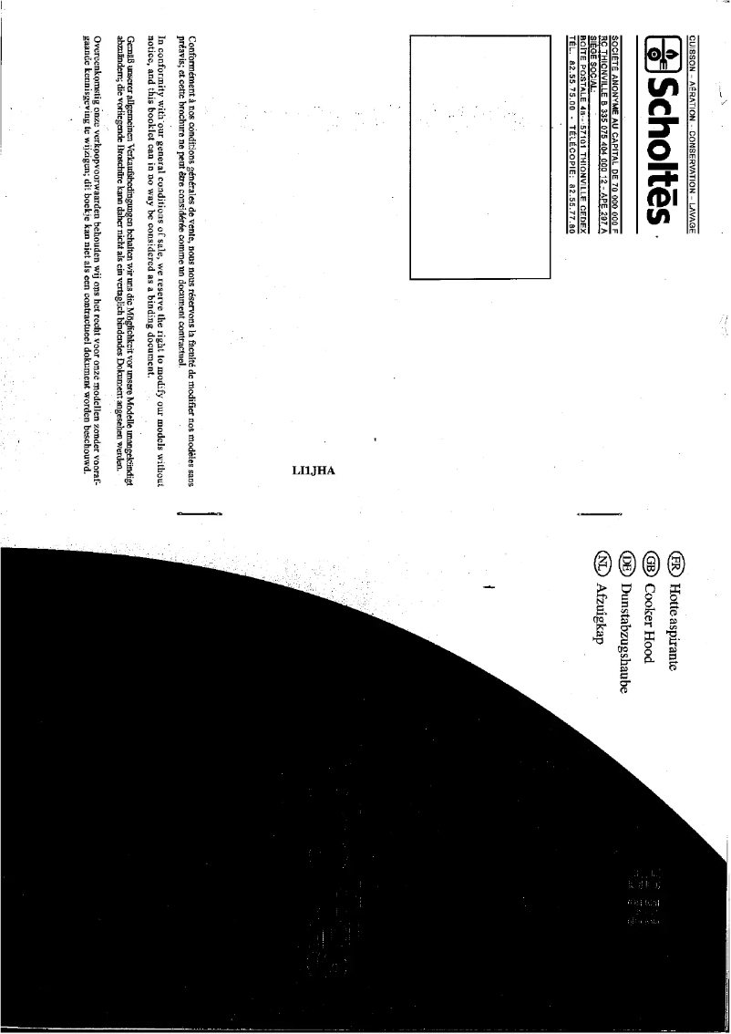 First page image of the manual for HD 519