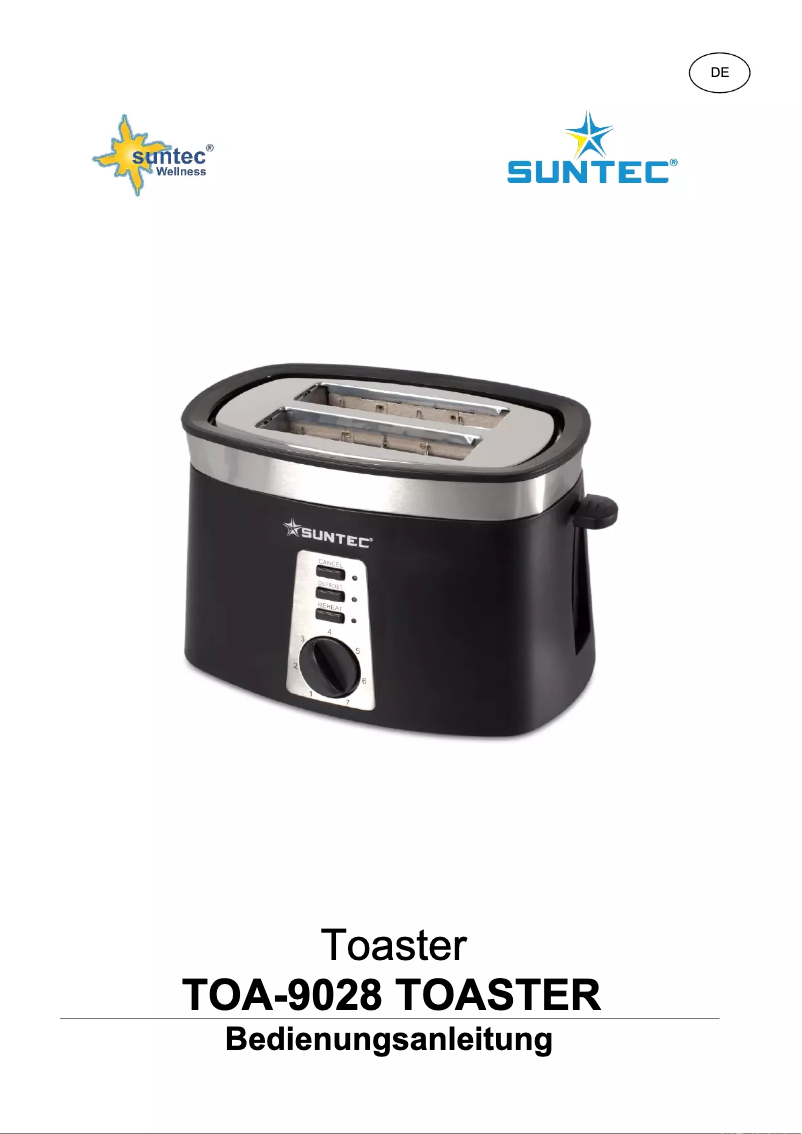 First page image of the manual for TOA-9028