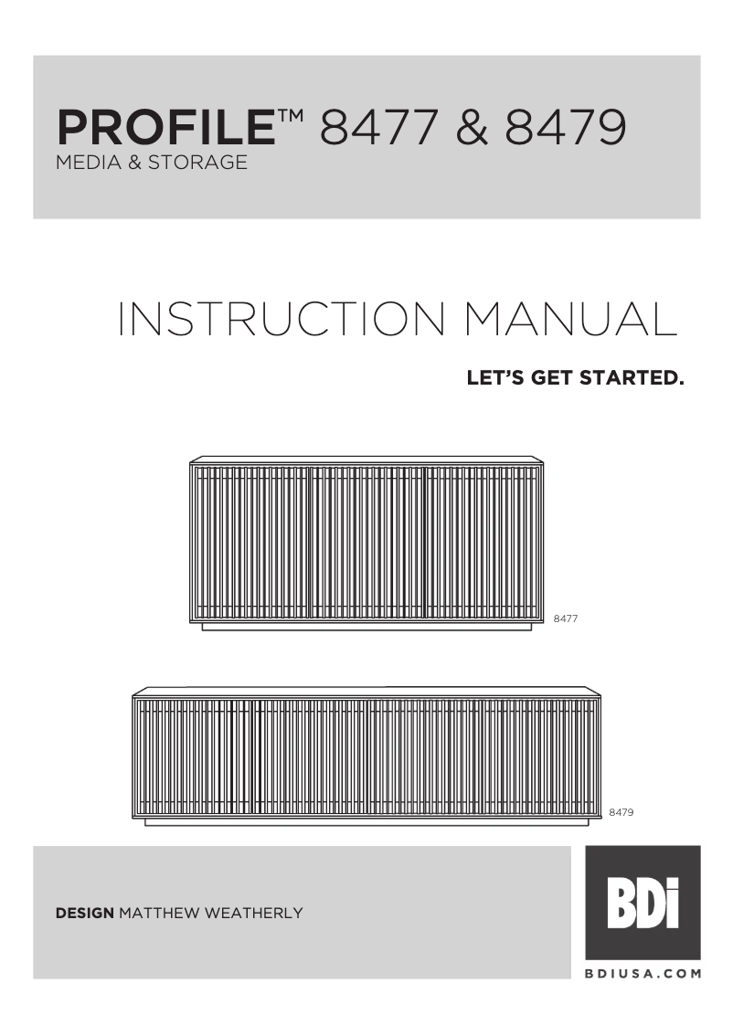 First page image of the manual for Profile 8477