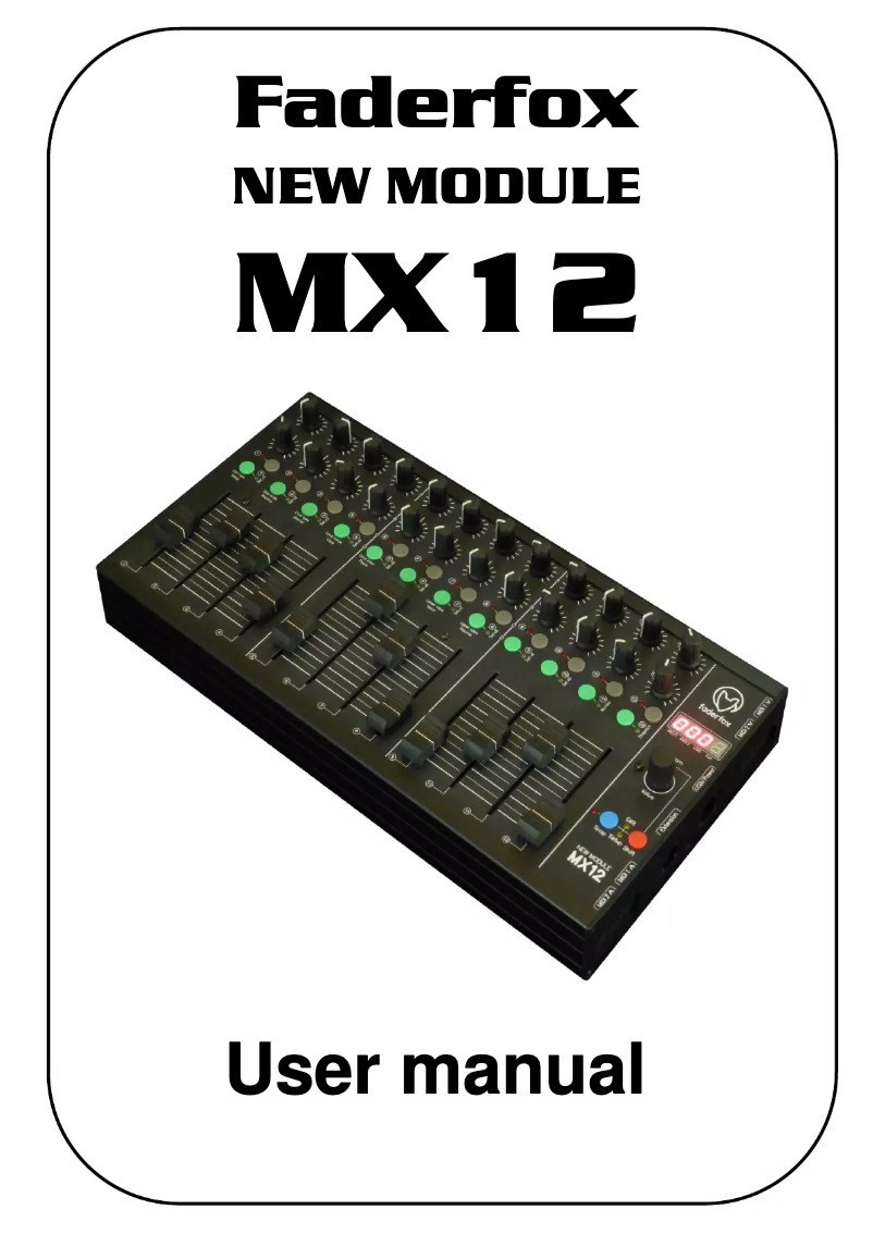 First page image of the manual for MX12