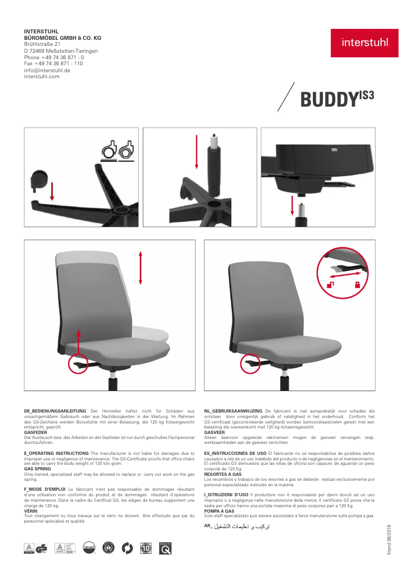 First page image of the manual for BUDDYis3 550B
