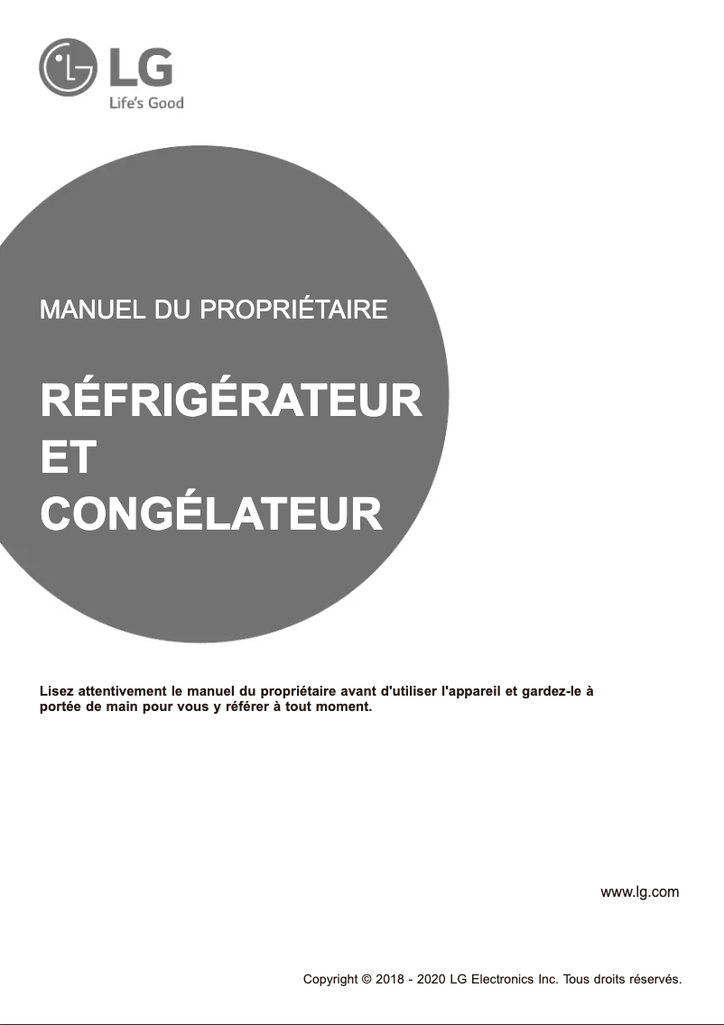 First page image of the manual for GTF8659PS