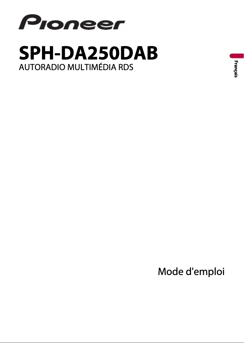 First page image of the manual for SPH-DA250DAB