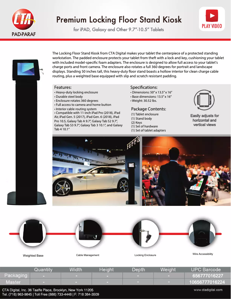 First page image of the manual for PAD-PARAF