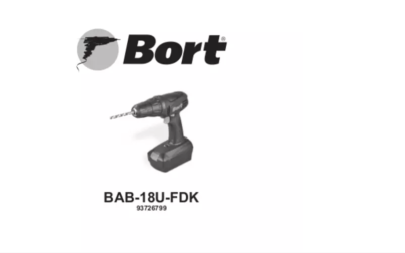 Page 1 of the manual User Manual Bort BAB-18U-FDK