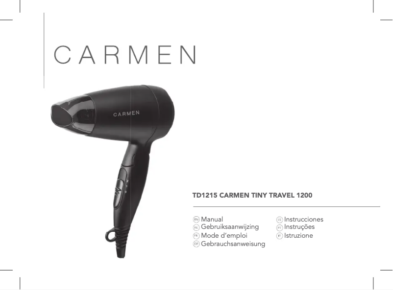 Page 1 of the manual User Manual Carmen Tiny Travel 1200 TD1215