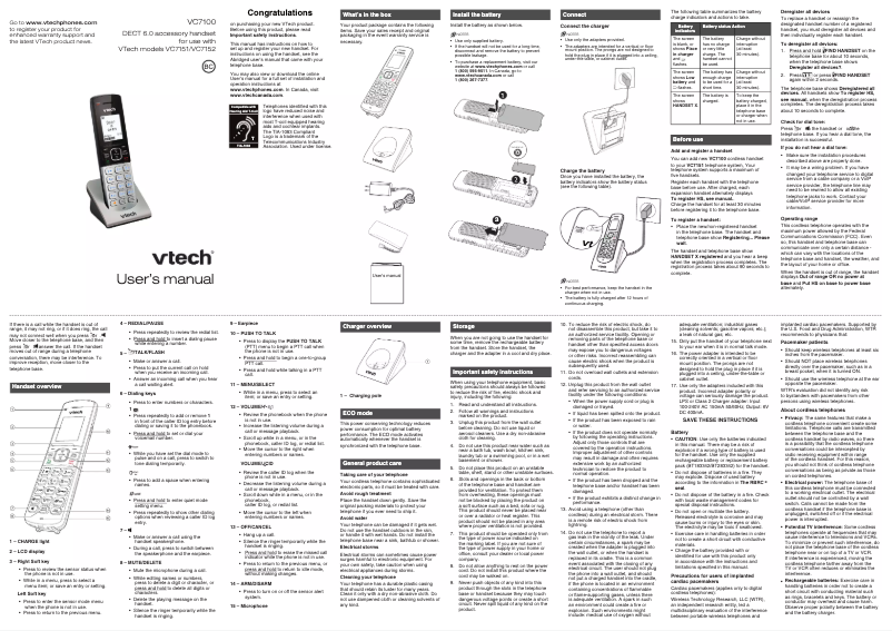 Page 1 of the manual User Manual Vtech VC7100